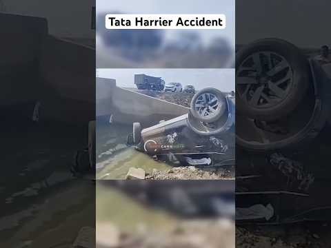 Tata Harrier facelift Accident at 150KMPH #automobile #tatamotor #shorts #viralshort #trendingshort