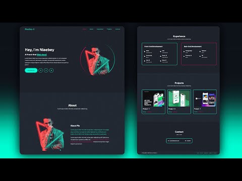 How to Build A Portfolio Website Using HTML & CSS JavaScript.  portfolio website in HTML CSS