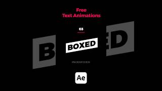 Free Modern and Popular Text Animations for After Effects