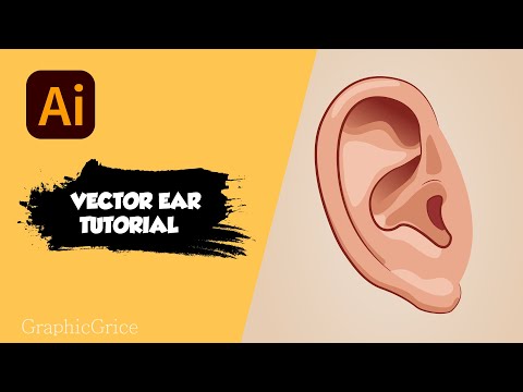 How to Make a Vector Ear in Illustrator Tutorial / How to draw an ear in Illustrator /pentool expert