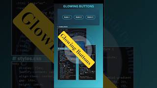 Glowing button animation with HTML & CSS #CSSGlow #WebDesign #CodeShorts#AnimationEffect #tutorial