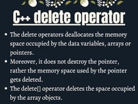 Continues for new and delete Operator