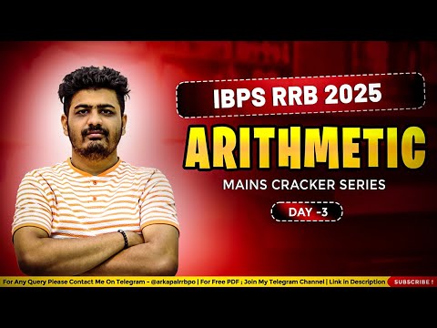 💥Day 3 | Mains Cracker Series 🚀| Arithmetic for RRB PO 2025 Mains  | Speed & Accuracy @/rrb @/rrbpo