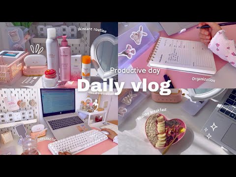 Daily vlog🥟aesthetic diaries, self care, sushi time, being productive🎀