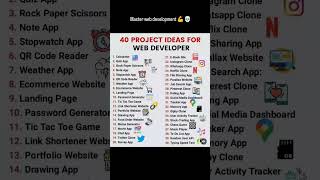 web development project ideas. #coding #project #learning