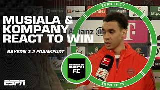 ‘VERY HAPPY!’ Musiala & Kompany react to Bayern Munich’s 3-2 win vs. Frankfurt | ESPN FC