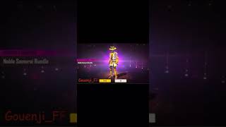 Noble Samurai Bundle | Free Fire #shorts #freefire #bundle #incubator #GouenjiFF