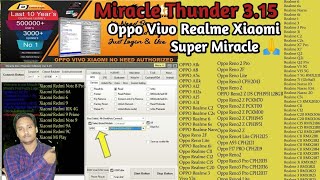 New Miracle Thunder 3.15 Oppo Realme Vivo Xiaomi MTK ALL CPU Unlock 🔓 | Latest Miracle Update Super🙏