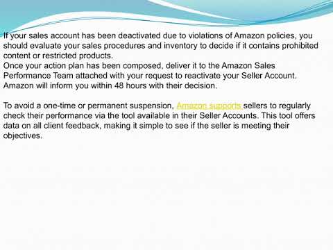 How Can I reactivate my Amazon seller Account?