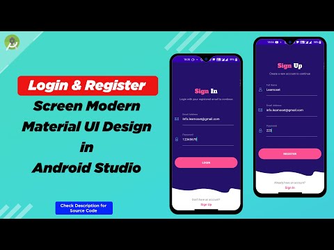 How to create Modern Login and Register screen in Android Studio | Material UI Design | Part - 06
