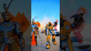 Cosplay Bumblebee and Wukong robots Transformers #mechabot #bumblebee
