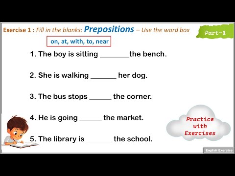 Preposition Exercise – Part 1 #LittleMasteryEnglishExercises