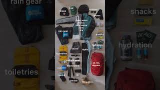 What to pack for a thru-hike (check description) #packing #backpacking #packingvideo