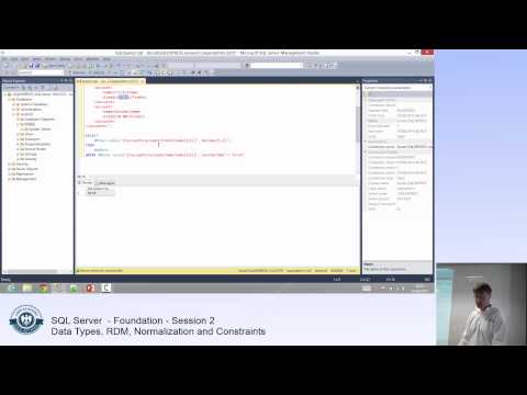 SQL Server Tutorial - Part 2 - Data Types, RDM, Normalization, Primary and foreign keys
