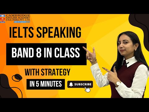 Best IELTS Speaking Band 8 in Classs With Strategy in 5 Minutes
