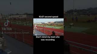 100 meter dash! Sheeesshhhh! #trackandfield #100meters #sports #sprinting #shortssports #woah