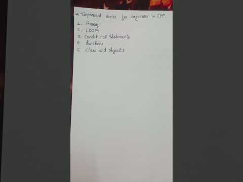 Most important cpp topics for beginners.#cpp#competitive