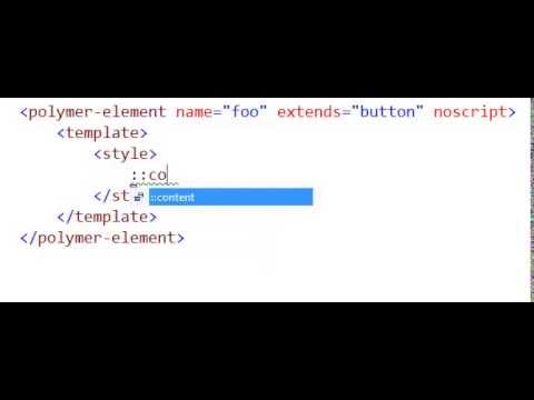 Polymer/Web Components support in VS2013