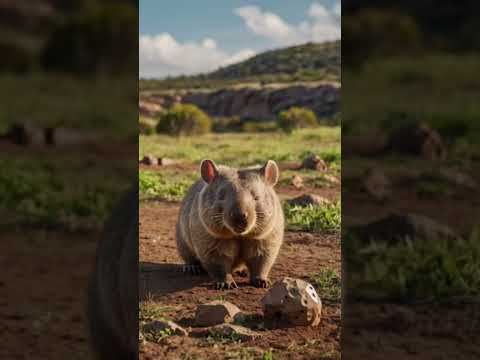 Wombats Poop Cubes?! 😲 | Nature’s Weirdest Animal Fact#wombat #weirdfacts #animalshorts #naturefact