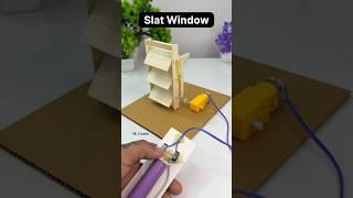 Slat Window mechanism with Dcmotor #dcmotor #tech #diy #youtubeshorts #motor #project