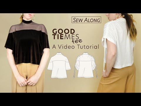 Good Tiemes Tee Sew Along Video Tutorial By Forest & Thread from the PDF Sewing Pattern