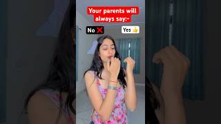 Your parent will always say yes or no #km#shorts #ytshorts #shortsvideo #funnyshorts #short #views
