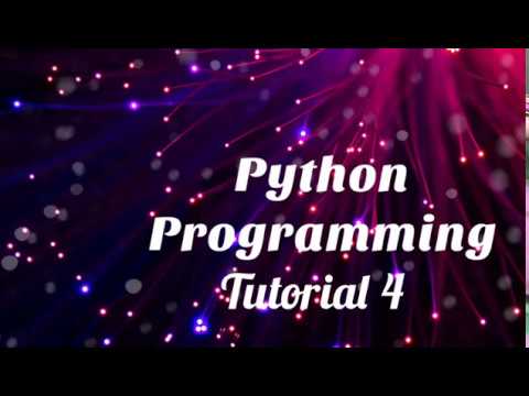 Python Programming Demonstration Tutorial 4
