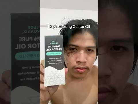 Day 1 of using Castor Oil hoping for best result🔥#looksmaxing #castoroil #luxeorganix #youtubeshort