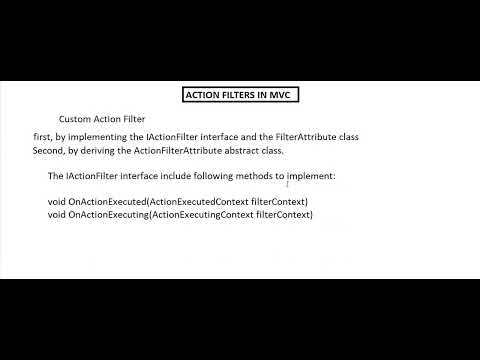 Action filters in MVC