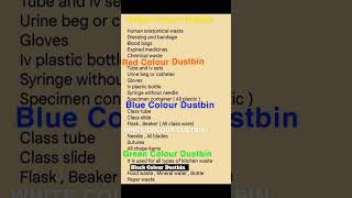 Biomedical waste Management with  Colour Code #shorts #bmw