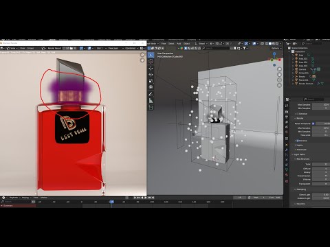 Elegant Red Perfume Bottle 3D Model | Luxury Fragrance Packaging Design