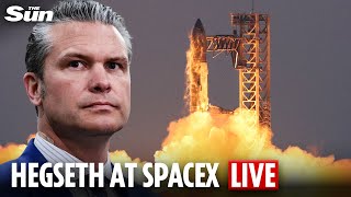 LIVE: US Secretary of War Pete Hegseth visits Elon Musk's SpaceX for 'Arsenal of Freedom' campaign
