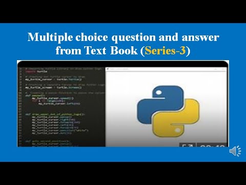 PYTHON SOME SOLVED TEXT BOOK EXERCISE (MULTIPLE CHOISE)