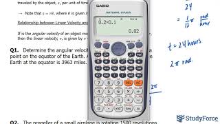 Calculate Angular Velocity and Linear Velocity (Part 1)