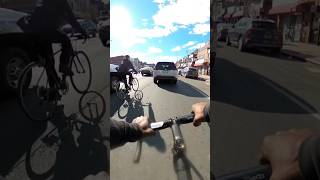 In the thick of it all #trafficjam #nyc #fixedgear #brakeless #citycycling #cyclingaroundtheworld