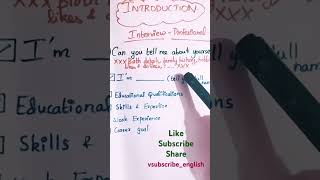 Interview tips Introduction | #interviewtips #introducingyourself #crackinterview