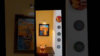 Cozy corner makeover with my handmade paintings 🖼️ #art #cozycorners#makeover