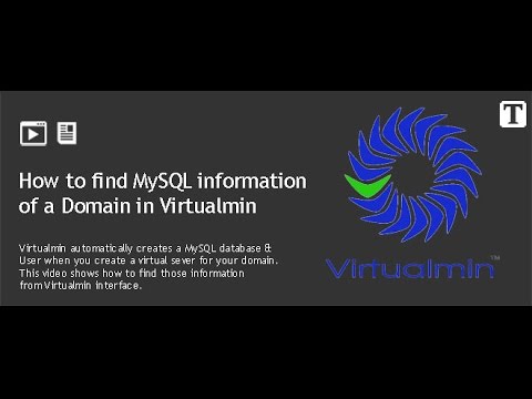 Finding MySQL database info on Virtualmin
