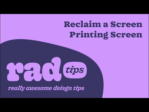 Reclaim a Screen Printing Screen