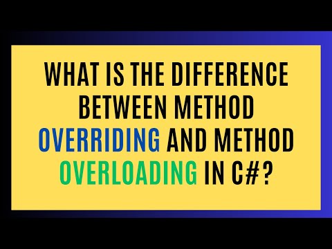 What is the difference between method overriding and method overloading in C#?