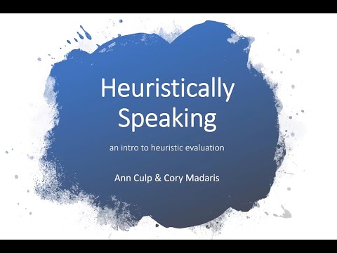 Heuristically Speaking - April 2021 UXRS Meetup