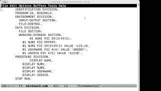Learn Cobol: Data Types