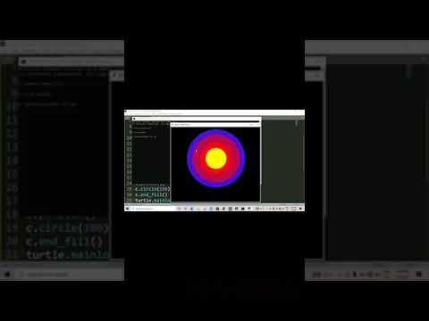 #python#code #circle design by turtle programming #Short#video