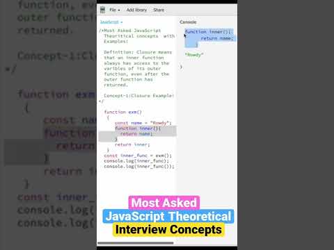 (Q-19) Most important theoretical interview concepts #javascript #frontend #interview #react
