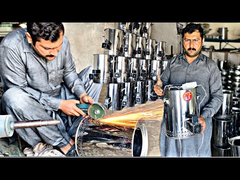 Amazing Process Of Making  Stainless Steel Burning Stove