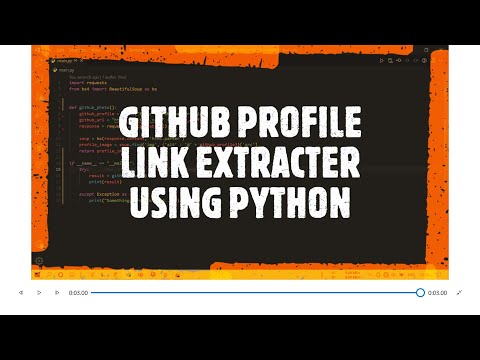 PYTHON PROJECT || GITHUB PROFILE LINK EXTRACTER