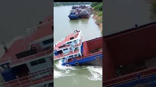 Super scary big ship launching