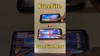 FreeFire😈 vs FreeFire Max💀 2GB RAM vs 8GB RAM - FREEFIRE SPEED TEST #freefire #shorts #freefiremax