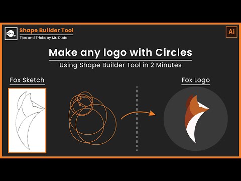 Make Logo with circles using Shape Builder Tool | Adobe Illustrator | Mr Dude