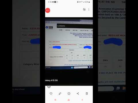 SBI JA score card 2024-25 //West bengal